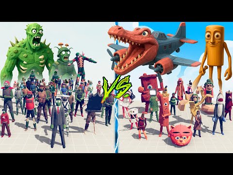 ZOMBIE ARMY vs BRAINROT MEME TEAM 🔥 Totally Accurate Battle Simulator TABS