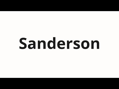 How to pronounce Sanderson | Сандерсон (Sanderson in Russian)