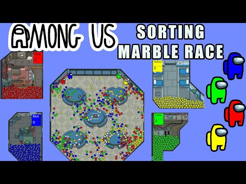 Sorting Chaos! Among Us Marble Race Challenge