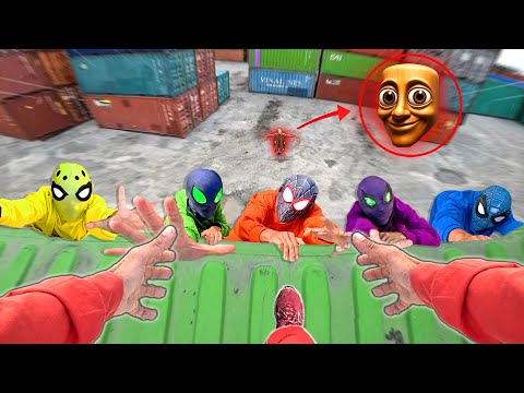 8 SPIDER-MAN Bros Meet TUNG TUNG TUNG Serbian Dancing in Abandoned Container Area ( Mystery POV )
