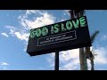Ian destroyed signs everywhere, but left iconic “God is Love” one untouched