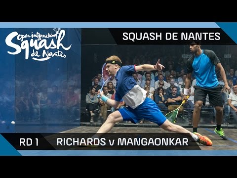 Squash: Richards v Mangaonkar - Squash de Nantes 2016 Rd 1 Highlights
