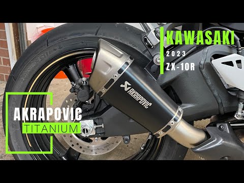 2023 ZX10R Akrapovic Titanium Slip On Exhaust