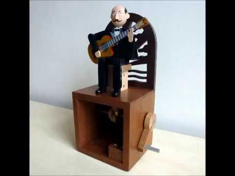 GUITARIST - Wooden Automaton by BANOFALK of OTLEY