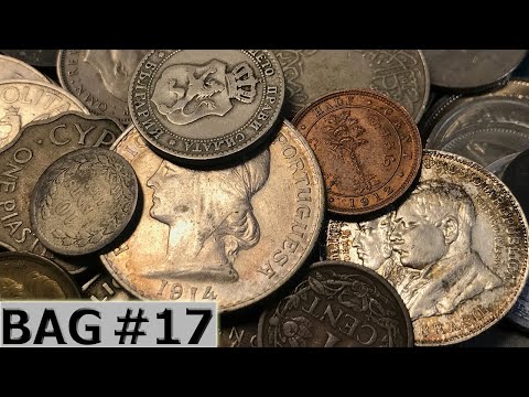 BIG SILVER & UNC EARLY COPPER FOUND In Bag Of World Coins 1/2 Pound - Hunt #17