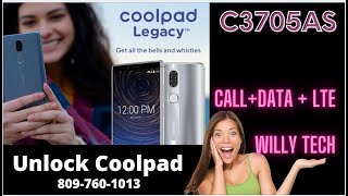 Unlock Coolpad Legacy ( C3705AS )Sprint, Bootmobile, MetroPCs (2 Minutes)