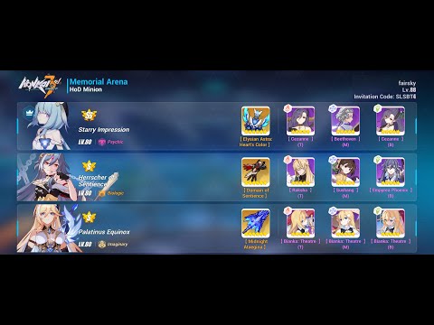 [HI3 SEA] EX MA - SI(SS) HS(S0) PE(S3) || SSS HoD Minion [v5.8] 47792