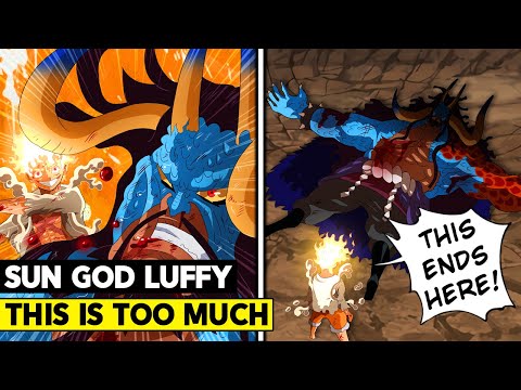 LUFFY DESTROYS KAIDO! SUN GOD LUFFY EMBARASSES KAIDO! - One Piece Chapter 1045