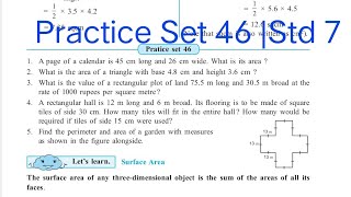 Practice Set 46 | L-12 Perimeter and Area | Std 7 Maths