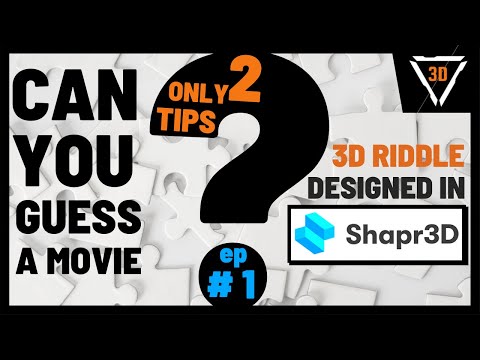 ep01 Can You Guess a Movie ? | 3D riddle with Shapr3D on iPad