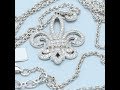 Fleur De Lis White Gold Necklace