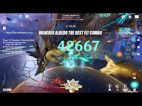 Albedo Helps Your Wanderer Fly Higher Than Golden Wolflord - Boss Fight No DMG Taken Tricks