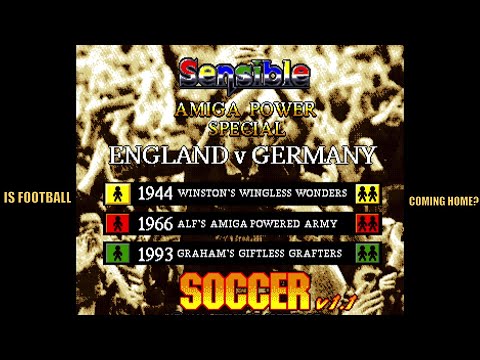 Sensible Soccer 92/93 Meets Bulldog Blighty England V Germany - Amiga Power Cover Disk -