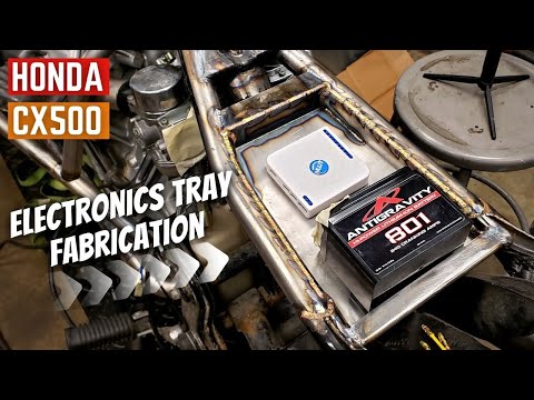 CX500 Scrambler Build - Electronics Tray Fabrication - EP12