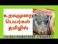 உறவுமுறை பெயர்கள் தமிழில் மற்றும் ஆ�