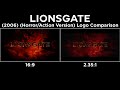 Lionsgate 2006 Horror Action Version Logo Comparison
