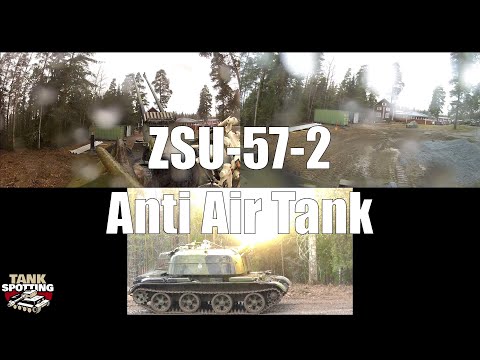 ZSU-57-2 SPAAG Combat Demonstation Multi Camera Onboard - Panssarimuseo Kevätsawutus 2018 First Show