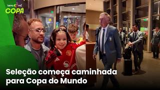 Jogadores da Seleção Brasileira deixam hotel rumo à sede da CBF
