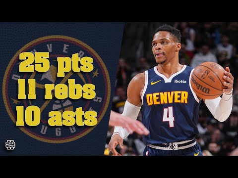 Russell Westbrook 25 pts 11 rebs 10 asts vs Nets 24/25 season