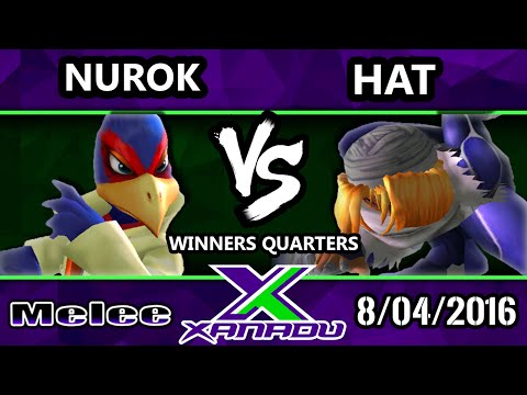 S@X 161 - Hat (Sheik) VS. Nurok (Falco) SSBM Winners Quarters - Smash Melee