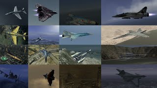 ACE COMBAT 5 - All Ace Location (How to unlock a Special Color)