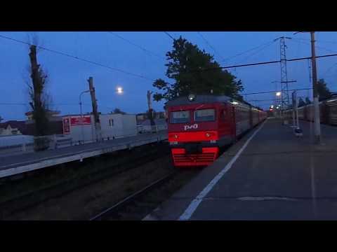 Электропоезд Ленинградской области 8-38: ЭТ2М 046 Лужское направление (27.06.18)