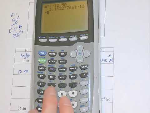 How to calculate pH pOH, H and OH