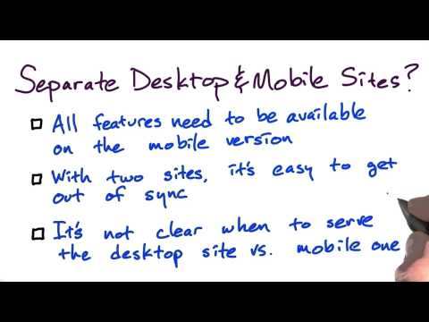 Separate Desktop and Mobile Mobile Web Development