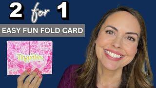 2 Cards in 1! Easy Fun Fold Card #cards #cardmaking #papercrafts #crafts