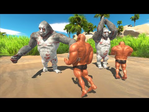 2 Old Goros vs 2 Units / Epic arena battles - Animal Revolt Battle Simulator