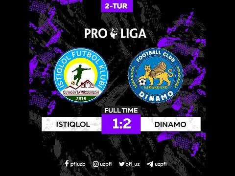 Pro-Liga, 2-tur  "Istiqlol" 1:2 "Dinamo".  Otaqulovdan super gol.  Tomosha qiling.