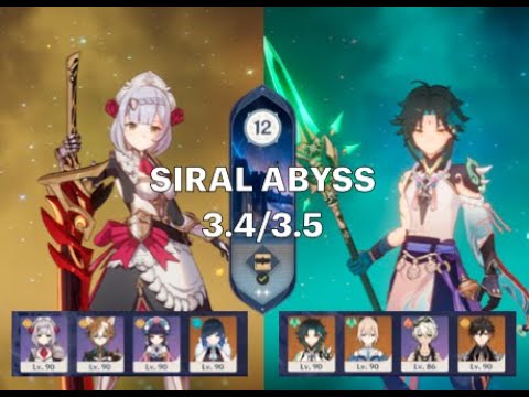 3.4/3.5 Spiral Abyss floor 12 C6 Noelle & C1 Xiao (9 stars)  Genshin Impact