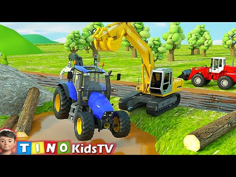 Tractor and Construction Trucks for Kids | River Driver Construction