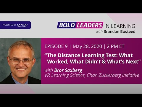 Kaplan Bold Leaders in Learning Ep 9: Bror Saxberg