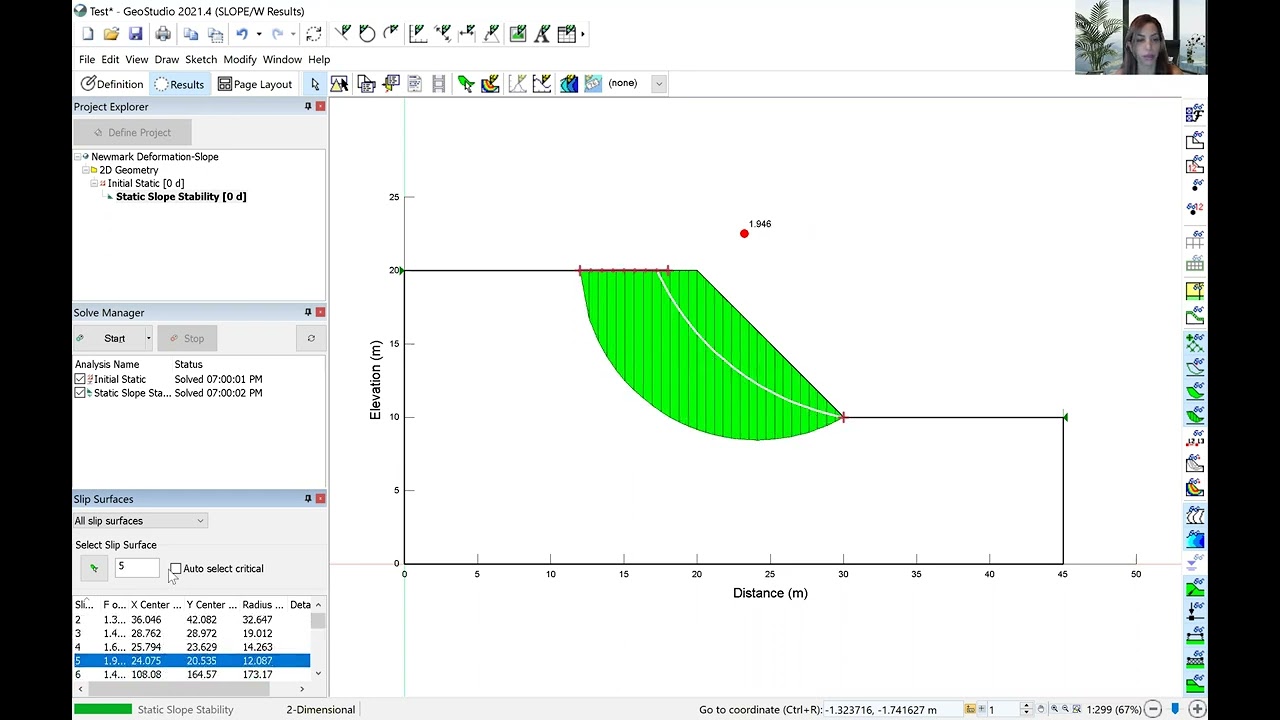 QUAKE/W Tutorial- Newmark Deformation Analysis