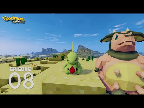 Larvitar Training Day - Pixelmon 1.8 Survival Day 8 (Pixelmon 4.0.4)