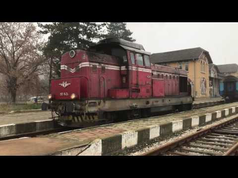 BDZ 6LDA Sulzer 55-143 runs round at Svishtov between trains 24204 and 24205