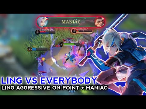 MANIAC !! LING AGGRESSIVE ON POINT + MANIAC !! LING BEST BUILD & EMBLEM 🔥 !!