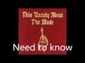 Macklemore & Ryan Lewis - Need To Know (feat. Chance The Rapper) LYRICS