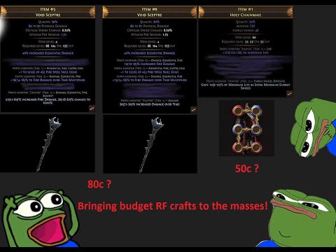 3.18 [Ep.1] Righteous Fire Inquisitor - Budget Crafting 6 link Body and Scepter