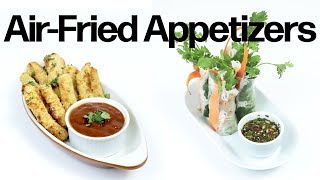 Vegan Air Fryer Appetizers | Vegan Mushroom "Mozzarella" Sticks + Vegan Thai Beef Jerky Spring Rolls
