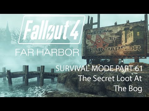 Fallout 4 Survival Mode Far Harbour - Part 61 - The Secret Loot At The Bog