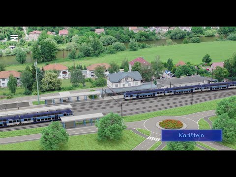 Rekonstrukce trati v úseku Odb. Berounka – Karlštejn