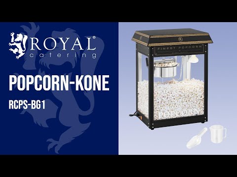 video - Popcorn-kone - musta & kullanvärinen