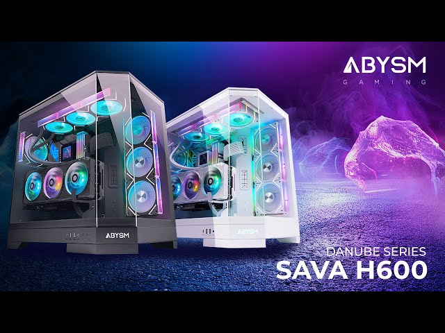Vídeo relacionado con ABYSM Gaming Caja PC Gamer Danube SAVA H600 Black E-ATX con 3 Paneles de Cristal Templado, 4 Ventiladores ARGB de 120 mm, Controladora, Soporte para GPU y Cable Riser PCIe 4.0 16x