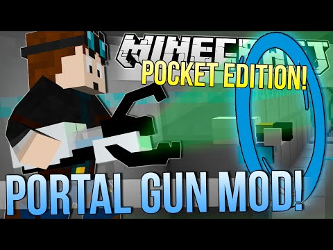 DanTDM - Minecraft Pocket Edition | PORTAL & GRAVITY GUN MOD! | Mod Showcase