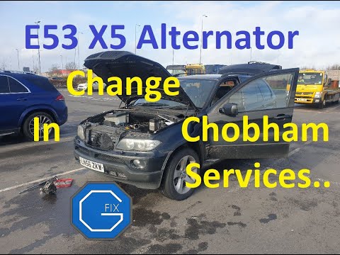 BMW E53 Alternator Change... In a motorway services...