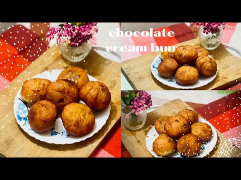 Chocolate Cream Bun /Evening Snack Recipe