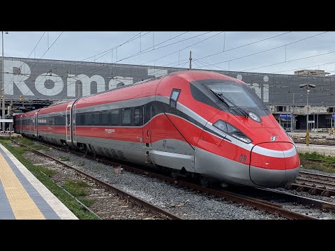 TRENI PASSEGGERI in arrivo e in partenza alla stazione di ROMA TERMINI!