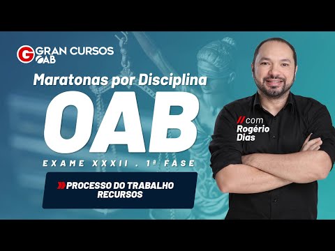 Maratonas por disciplinas: Processo do Trabalho - Recursos com Prof. Rogério Dias
